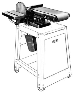 Craftsman 6-inch Belt and Disc Sander Model 113.22520  Operation and Parts Manual