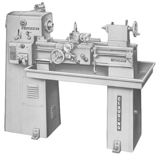 Clausing 5900 lathe old
