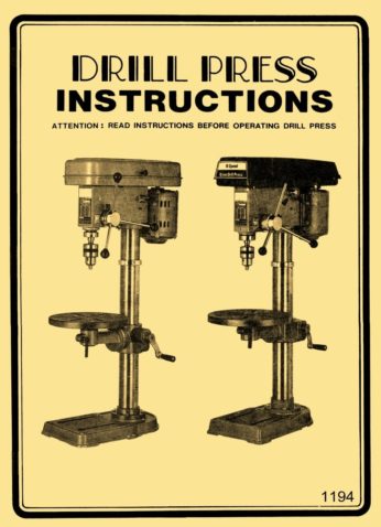 BOICE CRANE 1650 15" Drill Press Operator Part Manual 0065